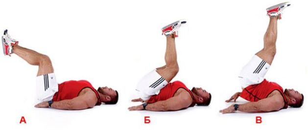 Man performs the exercise reverse twisting